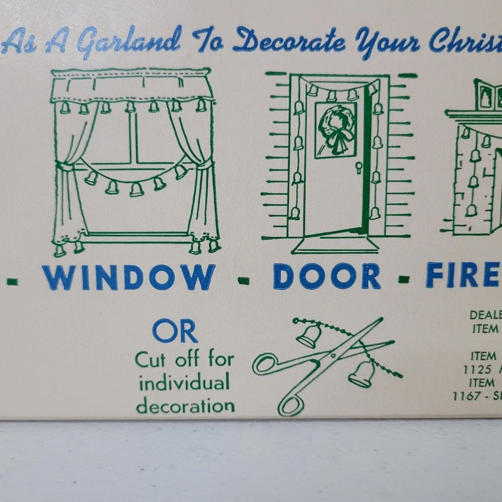 Vintage Bradford Gold Icicle Christmas‎ Garland 8ft Unbreakable Ornaments USA